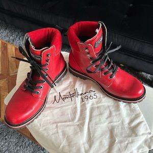 Montelliana Red Hiking Boots